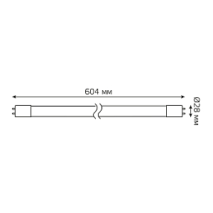 Лампа Gauss Elementary T8 10W 780lm 4000K G13 600mm стекло поворотная LED 1/30