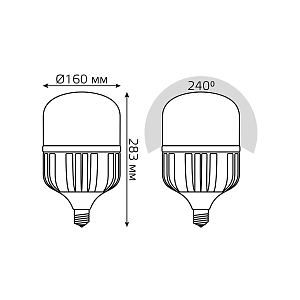 Лампа Gauss Elementary T160 95W 8800lm 4100K E40 Promo LED 1/6