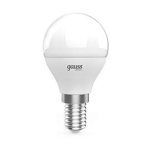 Лампа Gauss Basic Шар 5,5W 525lm 4100K E14  (3 лампы в упаковке) LED 1/40
