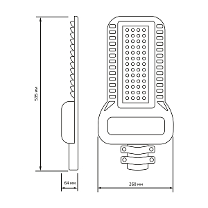 Светильник Уличный Gauss LED Qplus IP65 535*260*64 150W 18000lm 5000K 120-260V КСС "Ш" 1/2