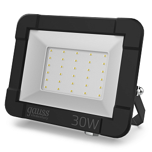 Прожектор светодиодный Gauss Elementary G3 30W 2700lm IP65 6500К черный 1/48