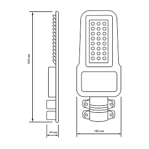 Светильник Уличный Gauss LED Qplus G2 IP65 514x173x92 100W 12000lm 5000K 175-265V КСС Ш 1/2