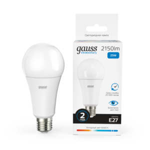 Лампа Gauss Elementary A70 25W 2150lm 6500K E27 LED 1/10/50