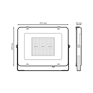Прожектор Gauss Elementary 200W 16000lm 6500К IP65 черный LED 1/10
