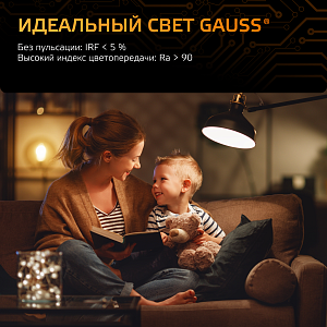 Лампа Gauss G95 16W 1480lm 3000K E27 LED 1/20