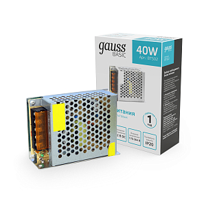 Блок питания Gauss Basic 12V 40W IP20 1/100