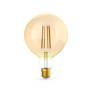 Лампа Gauss Filament G125 10W 820lm 2400К Е27 golden диммируемая LED 1/20