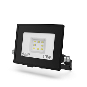 Прожектор светодиодный Gauss Elementary 10W 850lm 6500К IP65 ПРОМО G3 черный LED 1/20