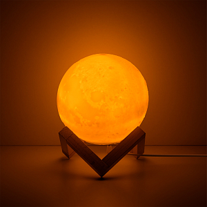 Светильник настольный Gauss NN004 3D Луна 1W 220-240V D13см белый 13см c увлажнителем воздуха LED 1/6/12