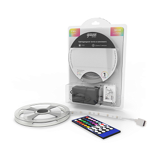 Лента Gauss Basic в комплекте LED 5050/30RGB+30W 12V 6W/m 390lm/m RGBW 10mm IP20 5m 1/50