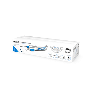 Светильник Уличный Gauss LED Qplus G2 IP65 422*146*92 50W 6000lm 5000K 175-265V КСС Ш 1/4