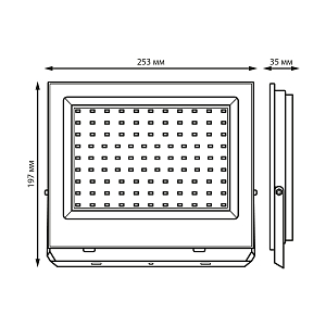 Прожектор светодиодный Gauss Elementary 100W 9500lm IP65 6500К ХАКИ 1/20