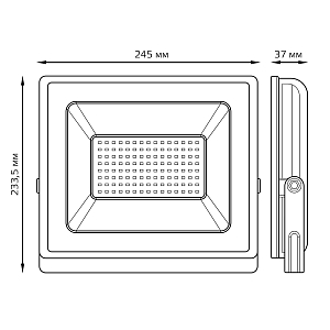 Прожектор светодиодный Gauss Elementary G2 100W 9500lm IP65 6500К белый 1/16