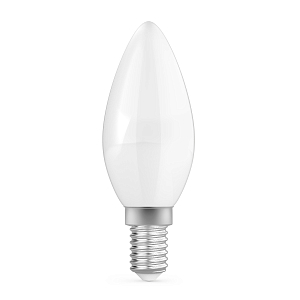 Лампа Gauss Basic Filament Свеча 4,5W 400lm 4100К Е14 milky  LED 1/10/50