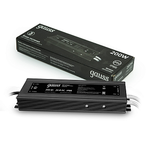 Блок питания Gauss 200W 24V IP67 1/10