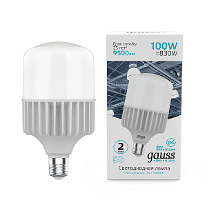 Лампа Gauss Elementary T160 100W 9500lm 4000K E40 LED 1/8