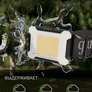 Фонарь налобный Gauss модель GFL304 3W 180lm 3xAAA LED 1/12/60