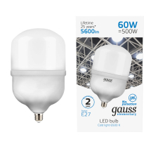 Лампа Gauss Elementary T140 60W 5600lm 6500K E27 LED 1/6 Лампа Gauss Elementary T140 60W 5600lm 6500K E27 LED 1/6