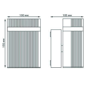 Светильник садово-парковый Gauss Enigma настенный архитектурный, GU10, 100*105*155мм, 170-240V / 50Hz, 1xMax.50W, IP54 (1/18)