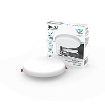 Светильник встраиваемый Gauss Elementary Adjustable Frameless модель FL круг 17W, 1600lm, 4000K, Ø119mm, монтаж 55-95, 1/60