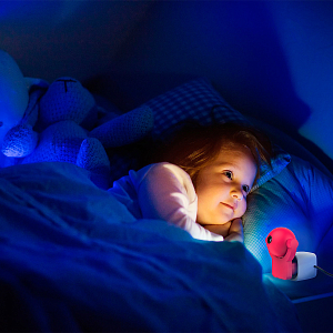 Светильник розеточный MOOD 0,5W 220-240V розовый с фиксированной проекцией и датчиком освещённости LED 1/50