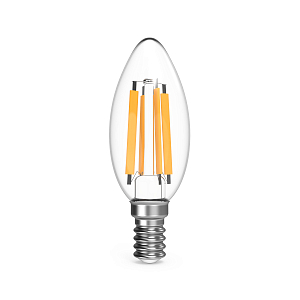 Лампа Gauss Filament Свеча 13W 1150lm 4100К Е14 LED 1/10/50