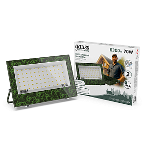 Прожектор светодиодный Gauss Elementary 70W 6300lm IP65 6500К ХАКИ 1/20