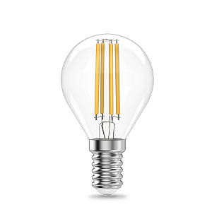 Лампа Gauss Filament Elementary Шар 10W 650lm 2700К Е14 LED 1/10/100