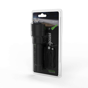 Фонарь ручной Gauss модель GFL205 10W 400lm Power Bank  Li-ion 2000mA LED 1/12/48