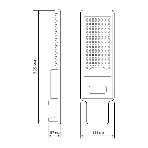 Светильник Уличный Gauss LED Avenue IP65 355*155*57 50W 5000lm 5000K 190-250V КСС "Д" 1/10