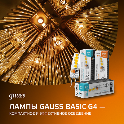 Лампы Gauss Basic G4 — компактное и эффективное освещение