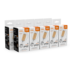Лампа Gauss Basic Filament А70 23W 2300lm 2700К Е27 LED 1/10/40