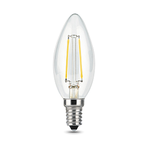 Лампа Gauss Filament Свеча 5W 450lm 4100К Е14 диммируемая LED 1/10/50
