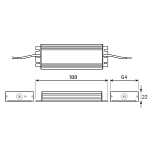 Блок питания Gauss Basic 12V 150W IP67 1/40
