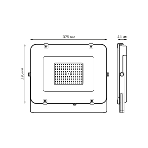 Прожектор светодиодный Gauss Elementary G2 150W 13500lm IP65 6500К черный 1/10