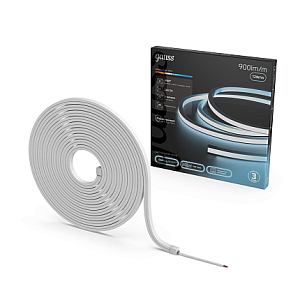 Лента термостойкая Gauss Neon 24V 12W/m 900lm/m 4000K 10x10mm IP68 5m 1/10