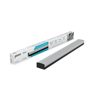Св-к светодиодный матовый Gauss IP40 590x60x36мм 18W 1800Лм 4000K Shop Lighting черный 1/20