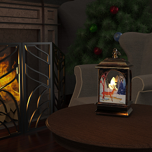 Фонарь новогодний светодиодный "Олененок" Gauss серия Holiday, 0,1W, тёплый свет,  бронзовый, батарейки в комплекте, 1/100