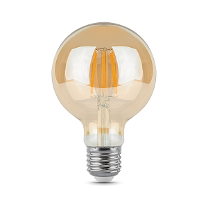 Лампа Gauss Filament G95 6W 550lm 2400К Е27 golden LED 1/20