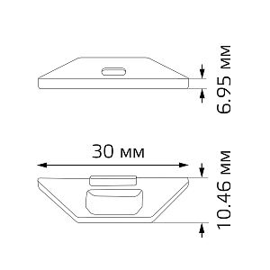 Заглушки для углового профиля светодиодной ленты Gauss  (2 заглушки в пакете) 1/1000