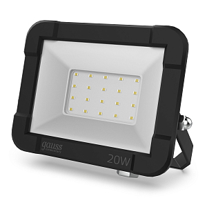 Прожектор светодиодный Gauss Elementary G3 20W 1800lm IP65 6500К черный LED 1/60