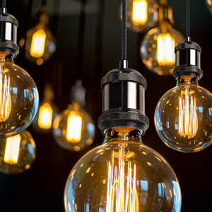 Светильник подвесной Gauss Decor PL021 черный E27, 1 м, 1/40