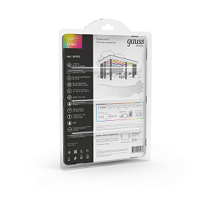 Лента Gauss Basic в комплекте LED 5050/60 12V 12W/m 780lm/m RGB 10mm IP65 5m 1/50