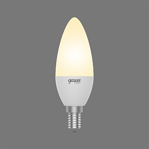 Лампа Gauss Basic Свеча 5.5W 410lm 3000K E14 LED 1/10/100