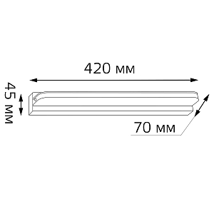Настенный светодиодный светильник Gauss Venera BR001 7W 500lm 200-240V 420mm LED 1/20