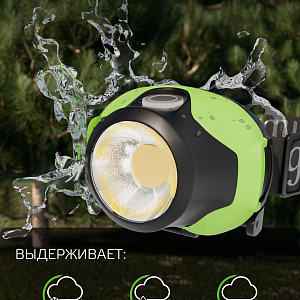 Фонарь налобный Gauss модель GFL302 3W 120lm 3xAAA LED 1/12/60