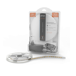 Лента Gauss Basic в комплекте LED 2835/120 12V 12W/m 1200lm/m 3000K 8mm IP65 5m 1/50