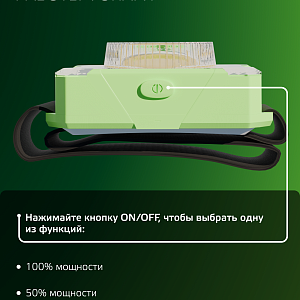 Фонарь налобный Gauss модель GFL305 3W 150lm 3xAAA LED 1/12/60