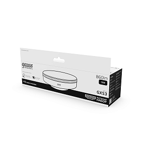 Лампа Gauss Elementary GX53 12W 860lm 4100K (10 ламп в упаковке) LED 1/10