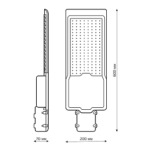 Светильник Уличный Gauss LED Avenue IP65 600*200*70 200W 20 000lm 5000K 190-250V КСС "Ш" 1/4